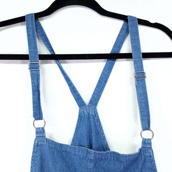 Torrid Overalls Blue Chambray Shortalls Jean Square Neck Stretch Women’s Size 2X - Picture 11 of 15